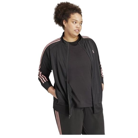 adidas Women's Plus Size Essentials Warm-up Track Jacket 3X - Picture 2 of 4